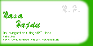 masa hajdu business card